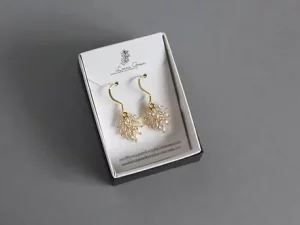Rose Gold Art Deco Crystal Earrings
