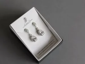 Silver Crystal Earrings