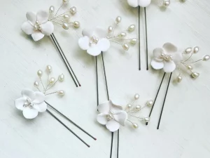 bridal clay hairpins