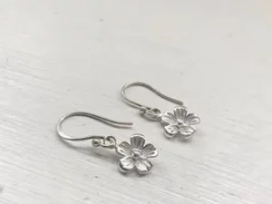 Flower sterling silver earrings