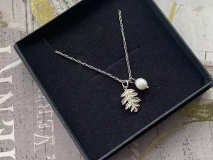 Oak Leaf sterling silver necklace