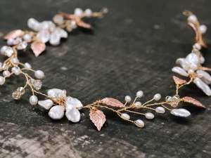 Rose Gold Leaf Hairvine