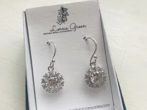 Silver Crystal Earrings