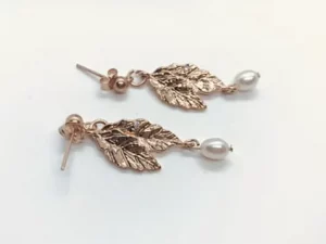 Leaf Rose Gold earrings