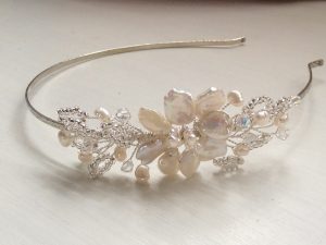 Blossom Side Silver Tiara
